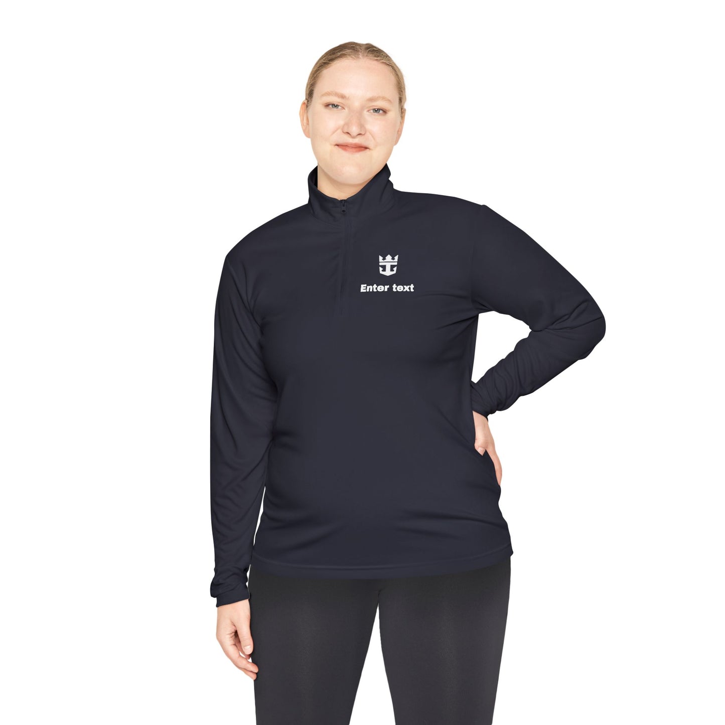 Unisex Quarter-Zip Pullover- ONE COLOR Printed front and back