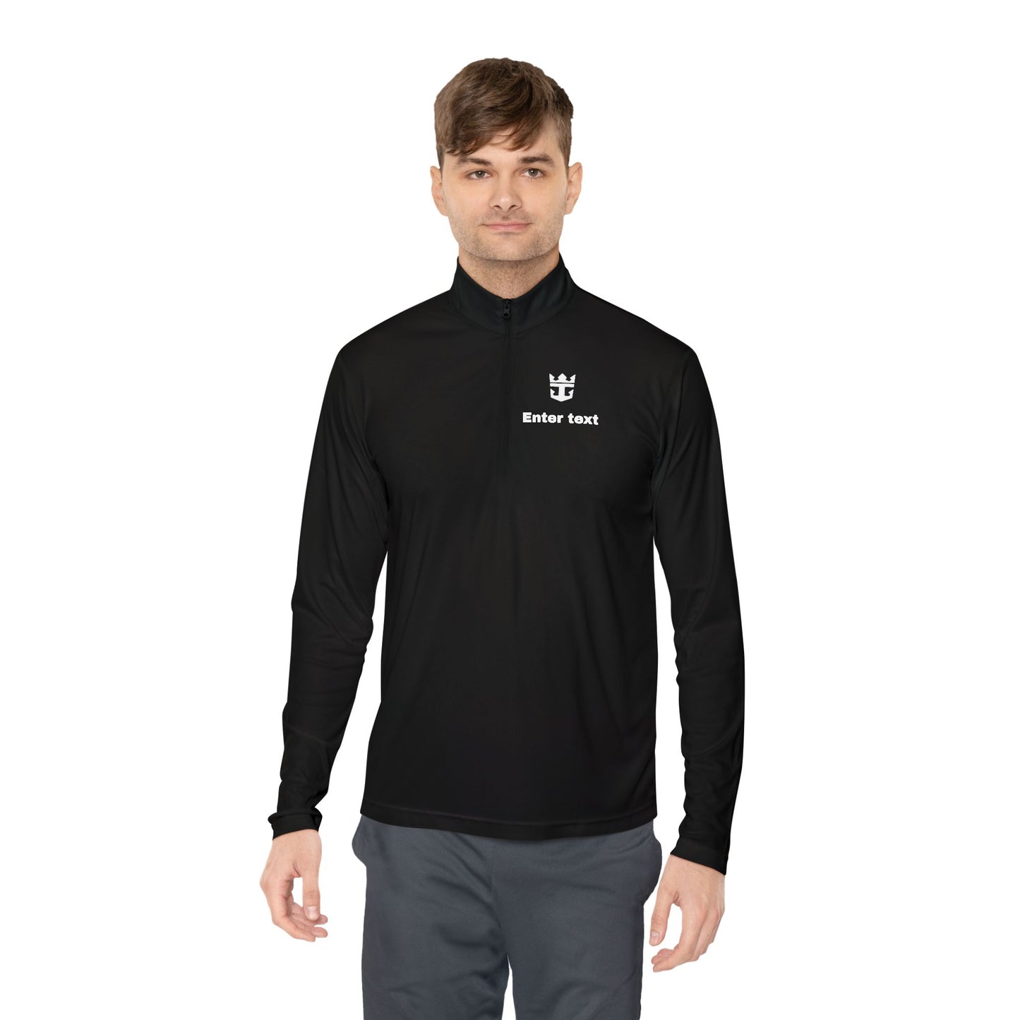 Unisex Quarter-Zip Pullover- ONE COLOR Printed front and back