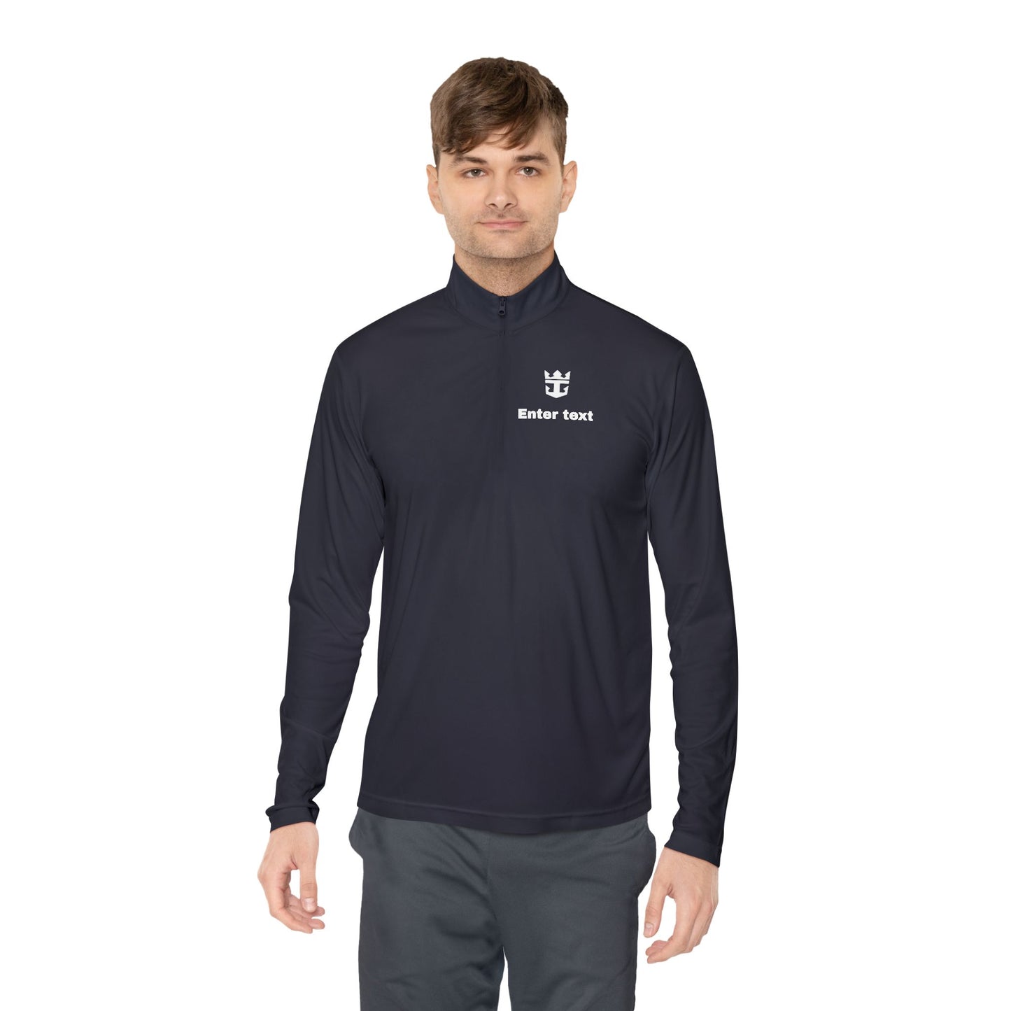 Unisex Quarter-Zip Pullover- ONE COLOR Printed front and back