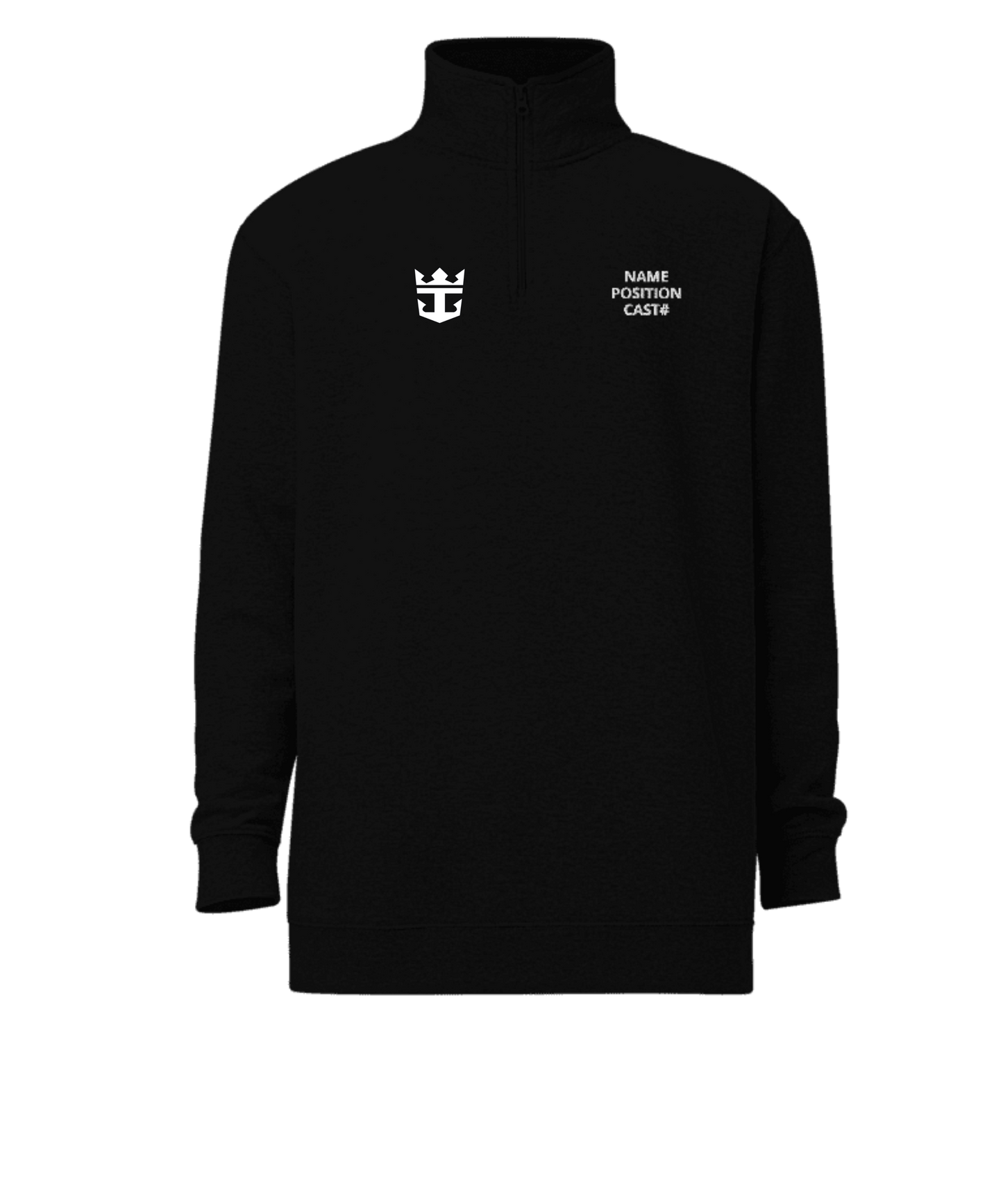 Unisex Fleece Quarter Zip pullover Aqua 80 Too Cast 3