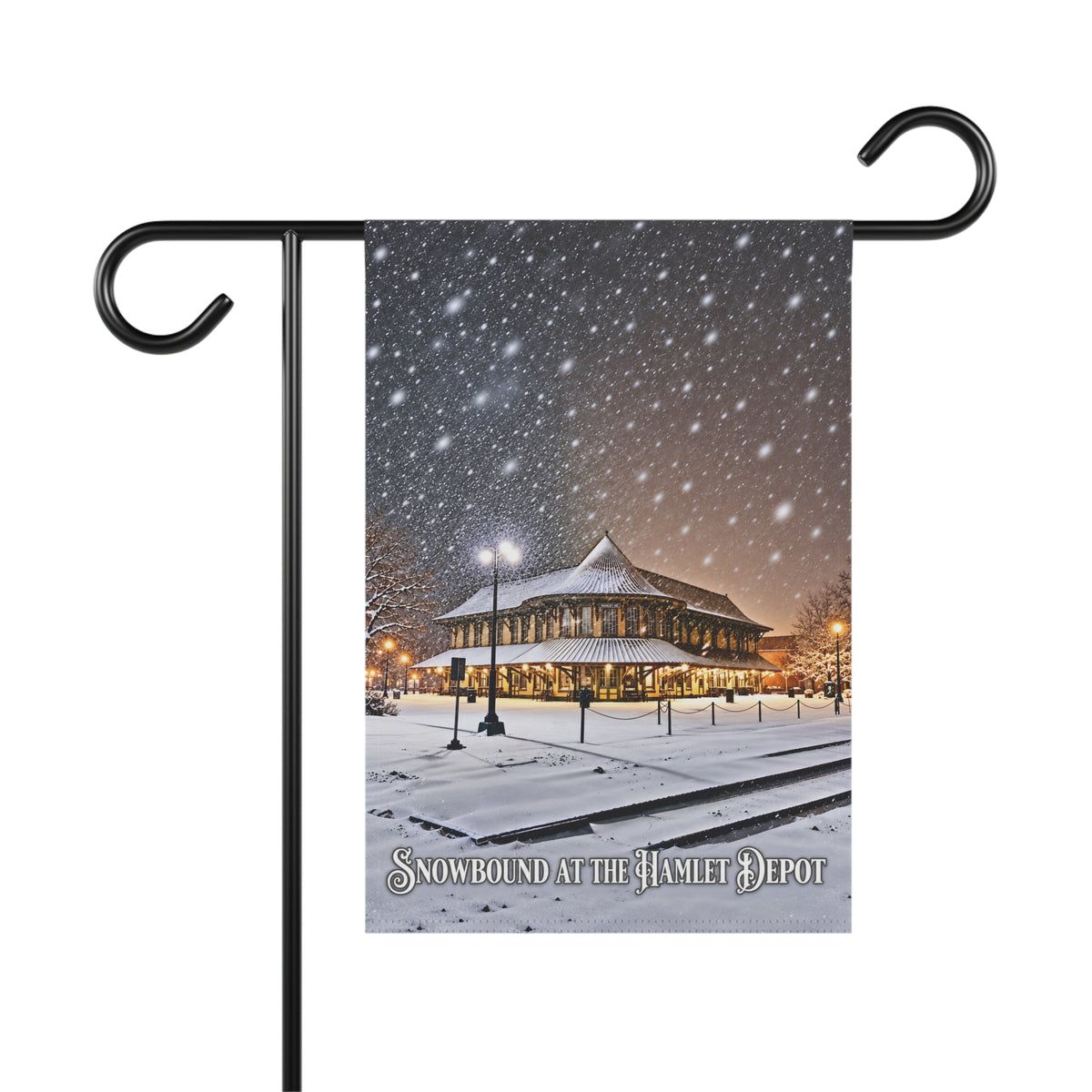Snowbound at the Hamlet Depot Garden Flag