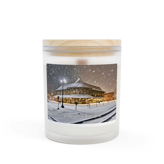 Snowbound at the Hamlet Depot Frosted Glass Candle