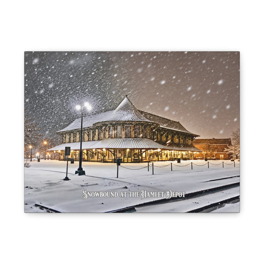 Snowbound at the Hamlet Depot Matte Canvas