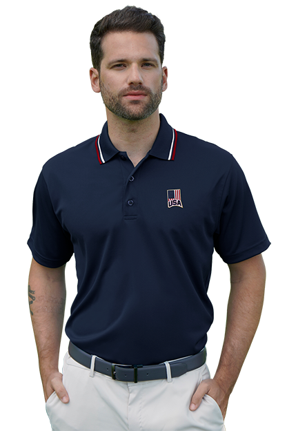 Official USA Vansport Omega Tipped Polo with Logo Men's and Ladie
