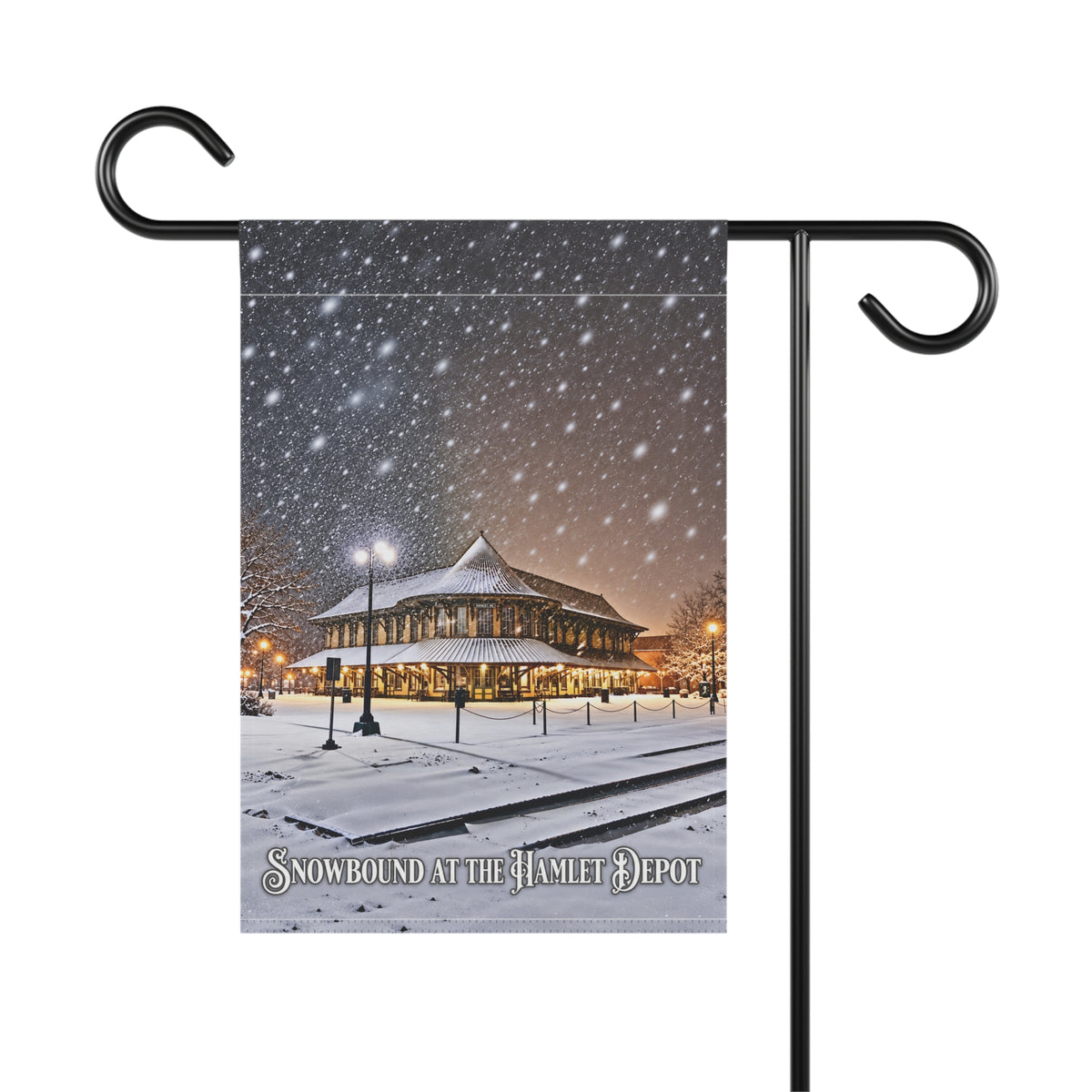 Snowbound at the Hamlet Depot Garden Flag