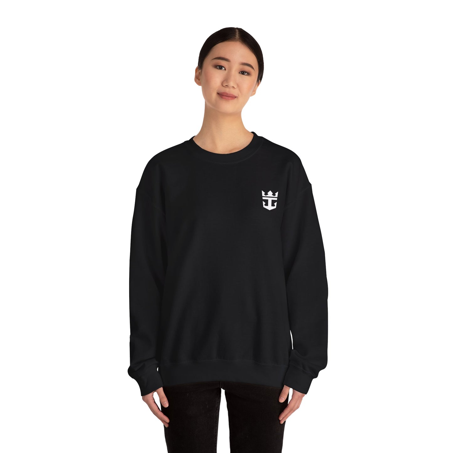 The BOOK  Crewneck Sweatshirt Embroidered Front and Printed Back
