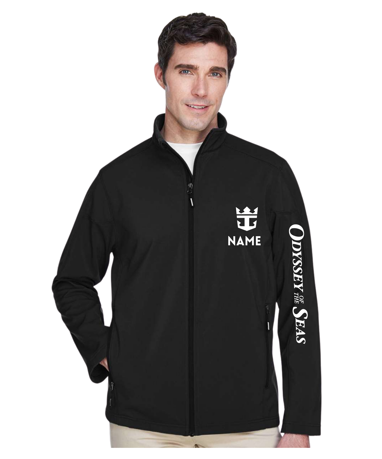 Men's Cruise Two-Layer Fleece Bonded Soft Shell Jacket-The Book