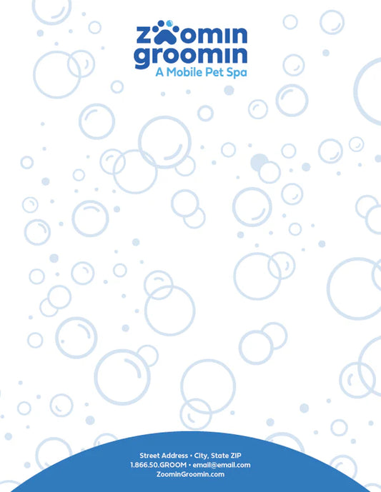 Zoomin Groomin Letterhead