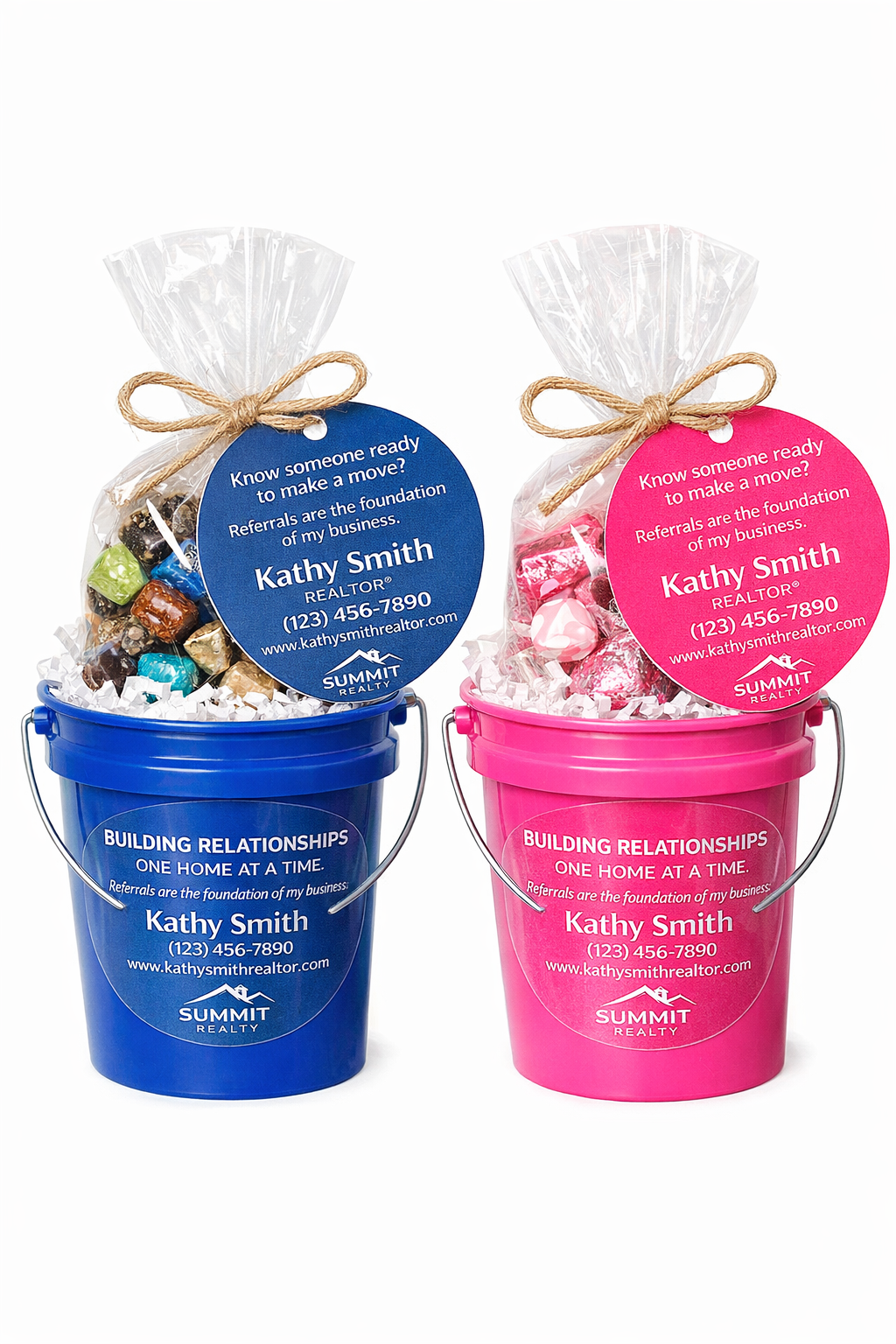 Personalized Realtor Pop By Gifts | Real Estate Client Appreciation Buckets