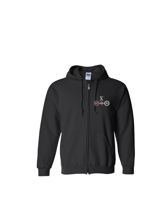 HIRO Unisex Gildan Heavy Blend Zip Embroidered Hoodie Sweatshirt Personalized with Name