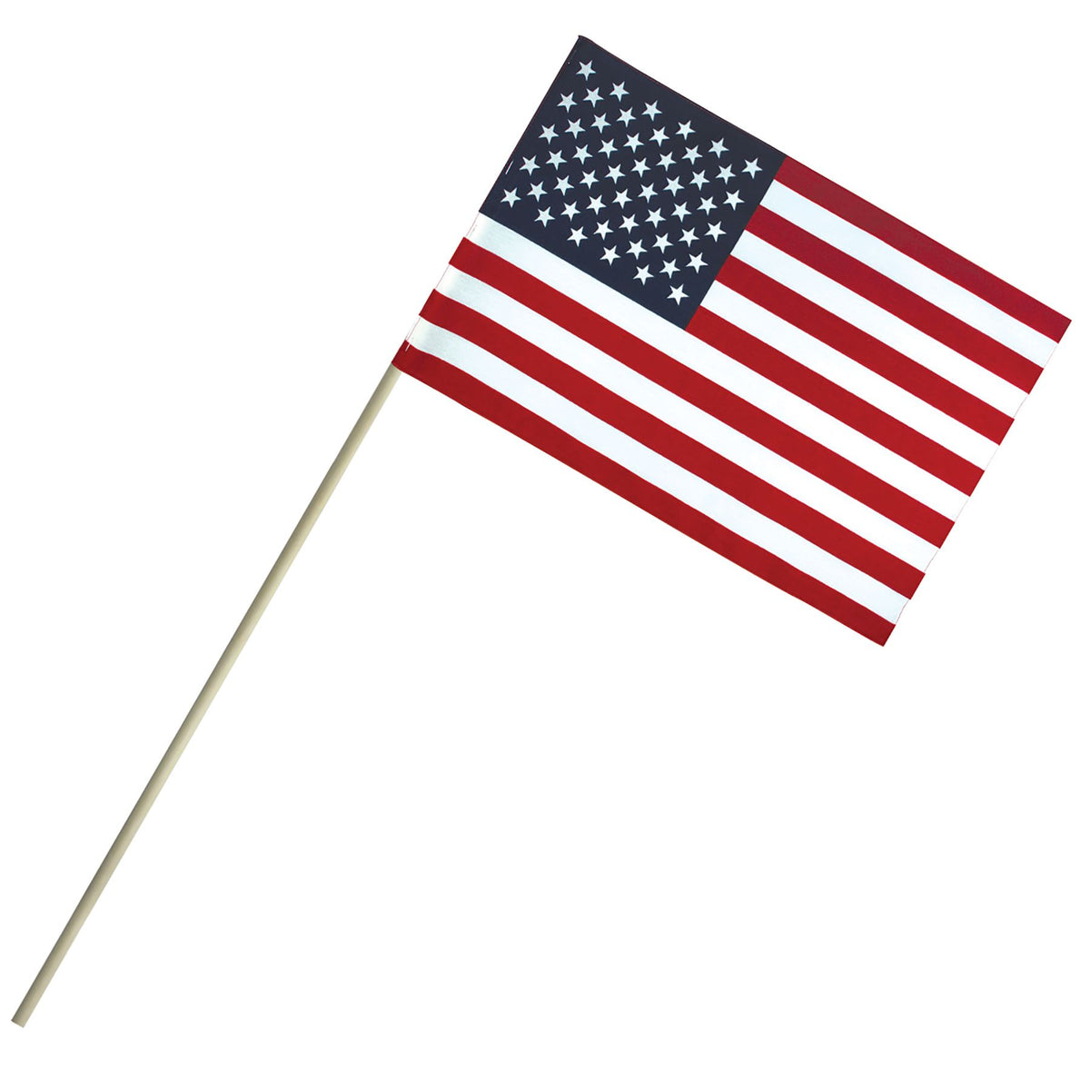 USA Flag America 250 6" x 9" Economy Cotton U.S. Stick Flags on a 18" Dowel