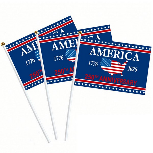 250 Anniversary Stick Flag(4" x 6" )